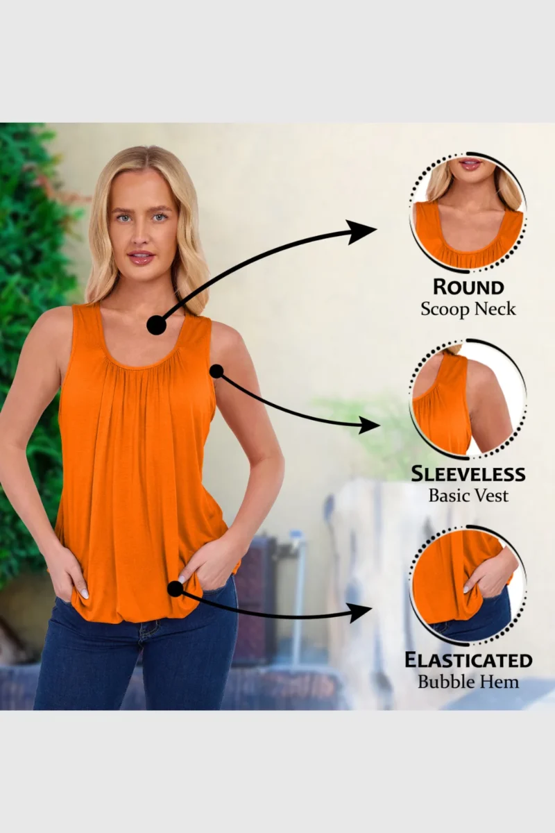 Women's Bubble Hem Vest Top