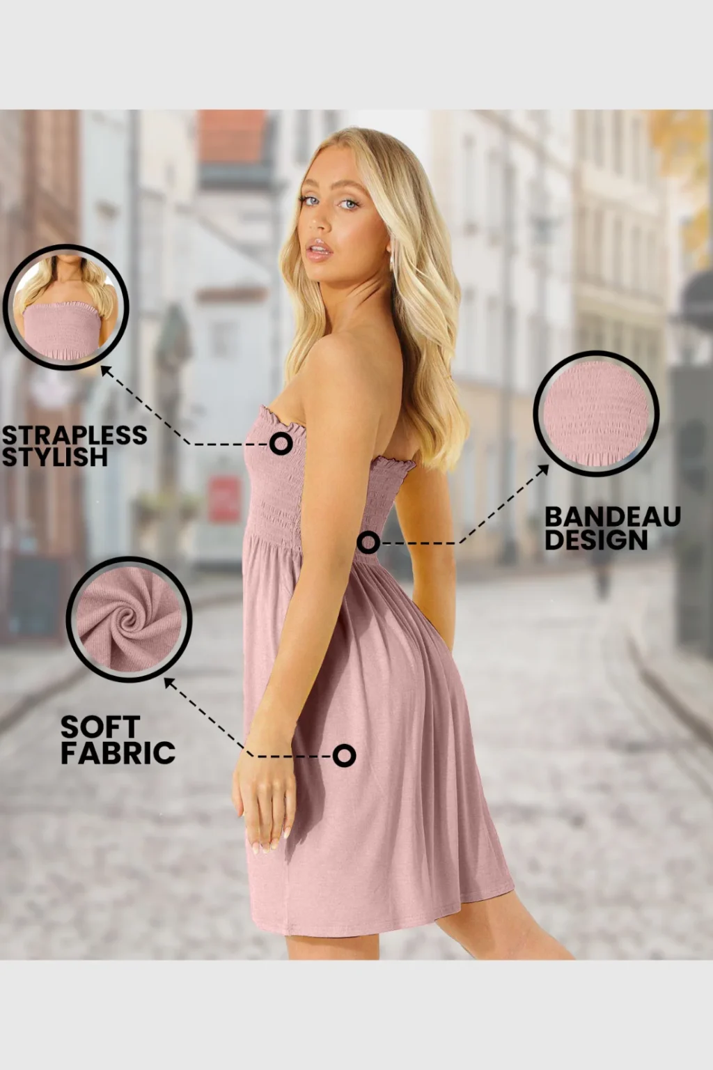 Women's Strapless Mini Dress