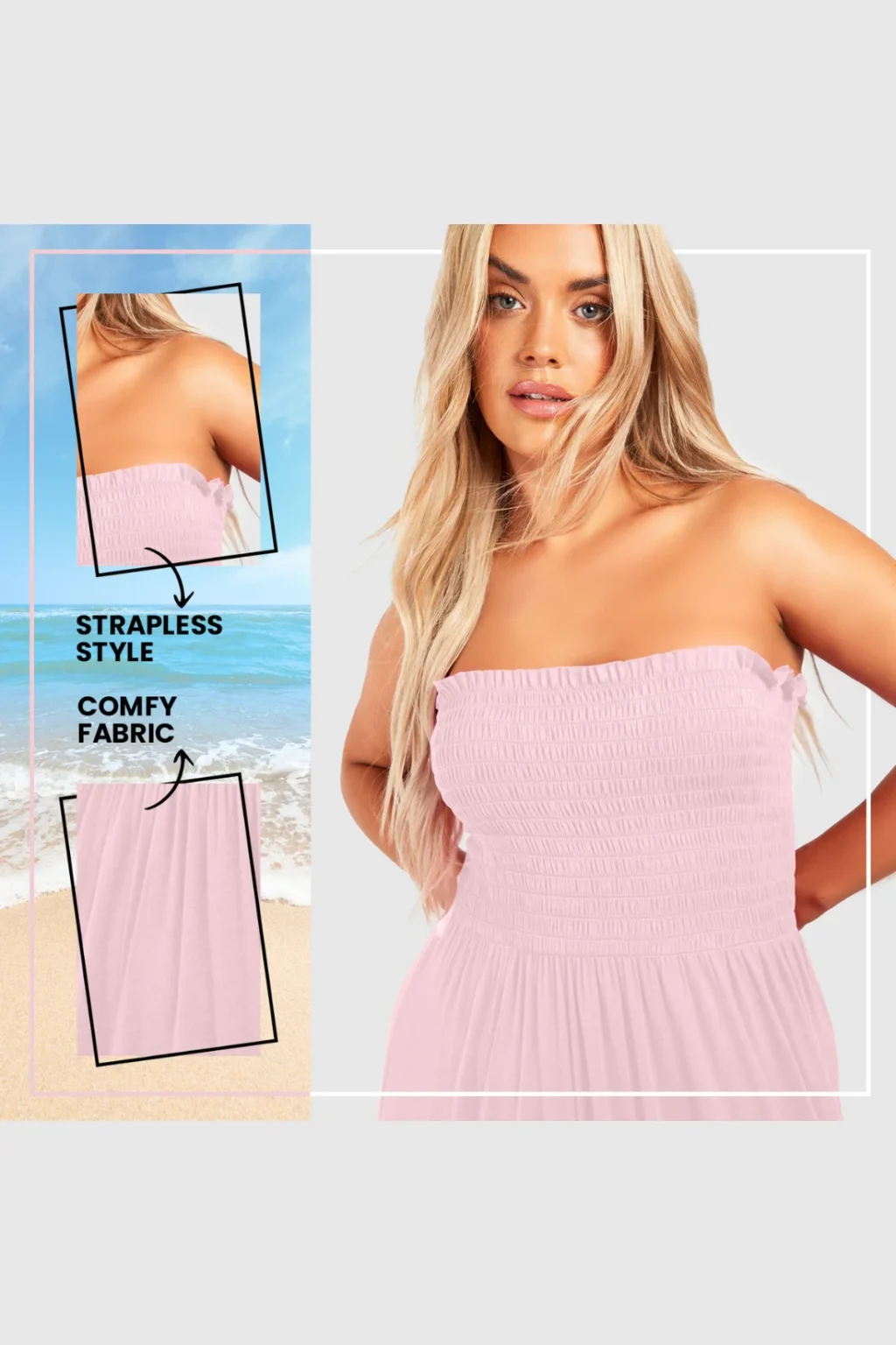 Women's Strapless Maxi Dress