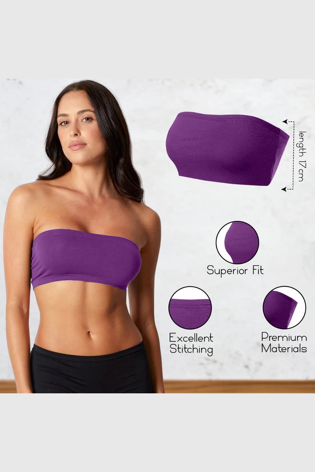 Women's Strapless Bandeau Top