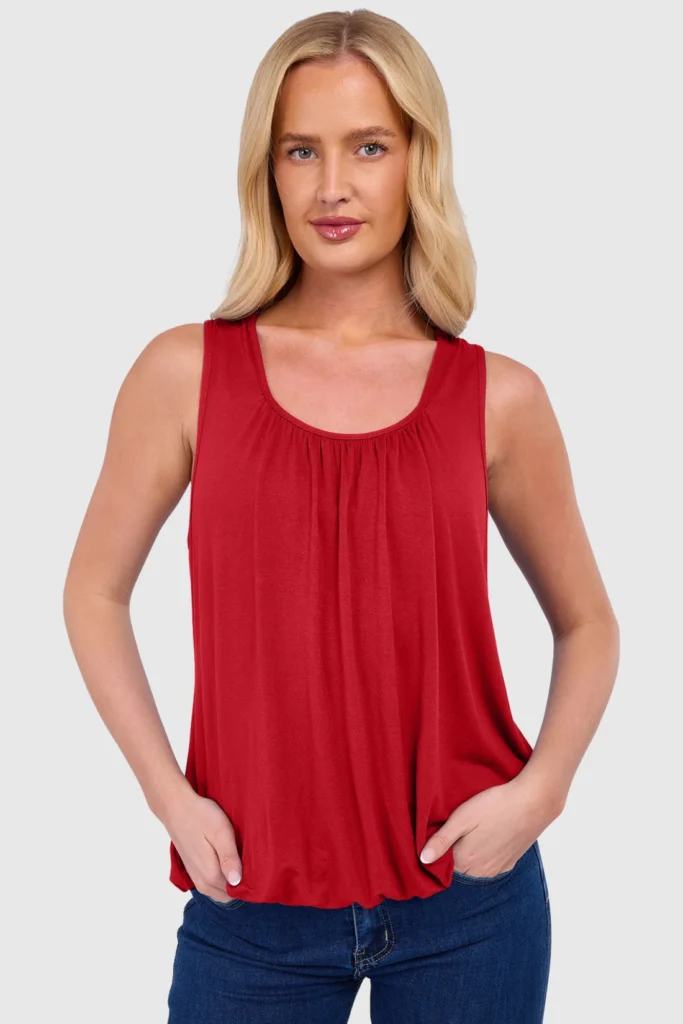 Women's Bubble Hem Vest Top