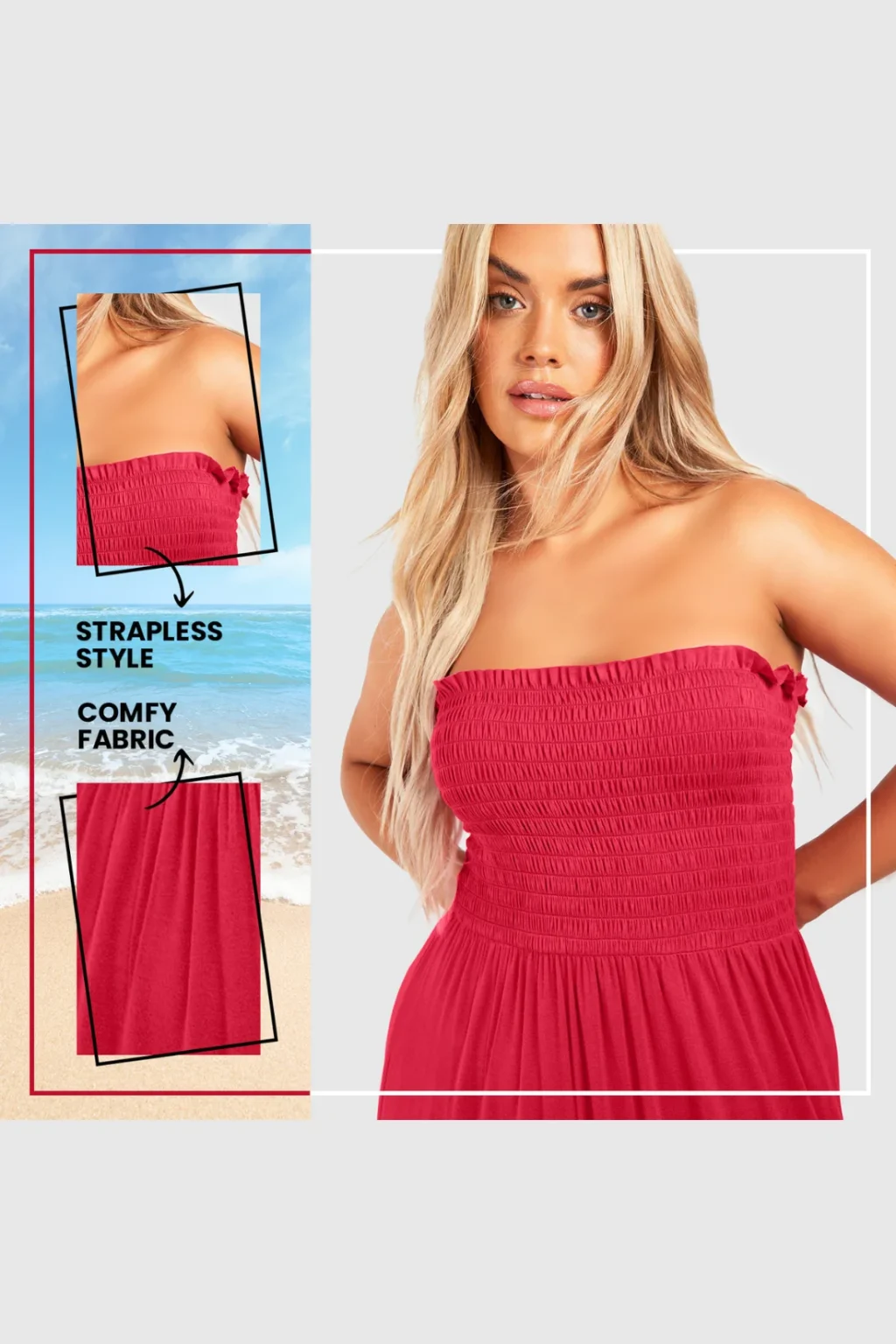 Women's Strapless Maxi Dress