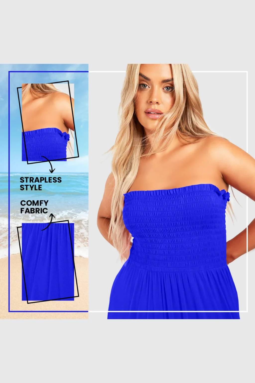 Women's Strapless Maxi Dress