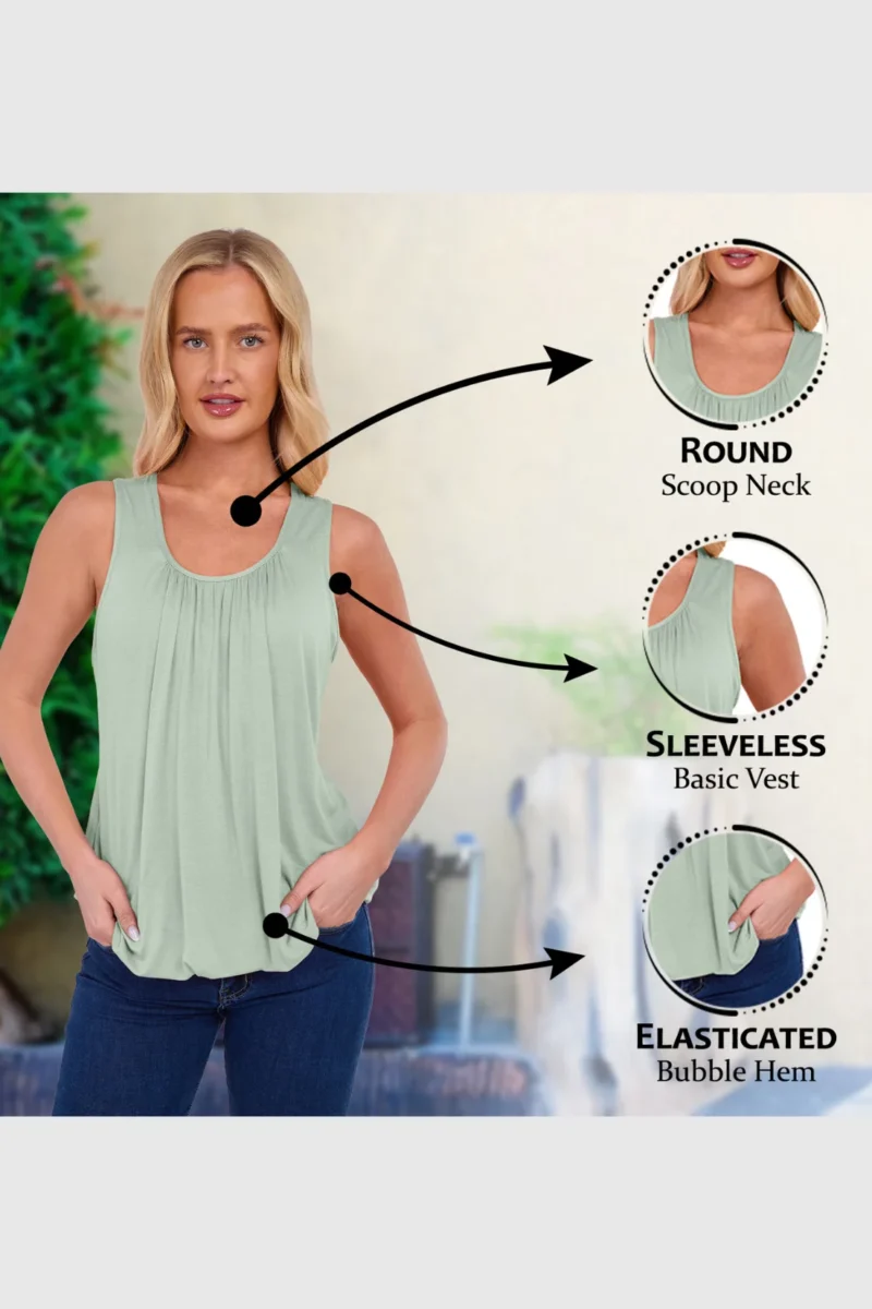 Women's Bubble Hem Vest Top