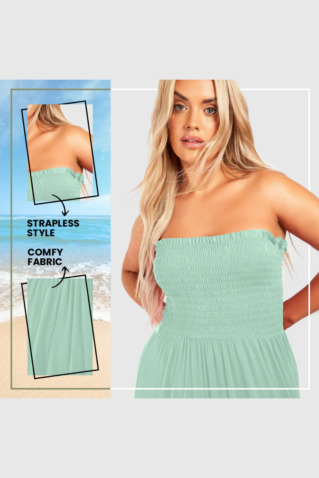 Women's Strapless Maxi Dress