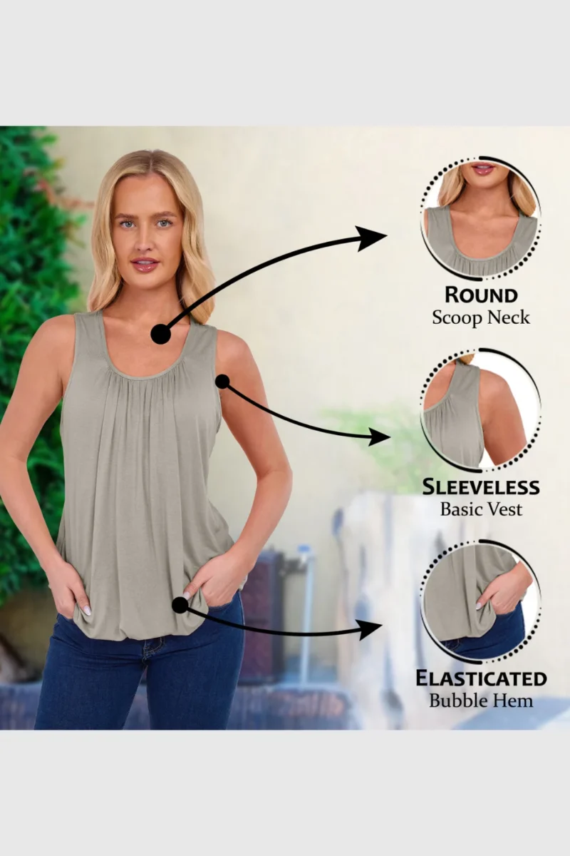 Women's Bubble Hem Vest Top