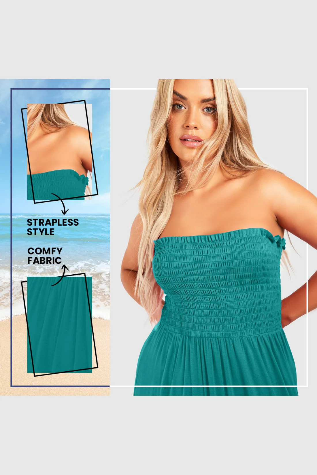 Women's Strapless Maxi Dress