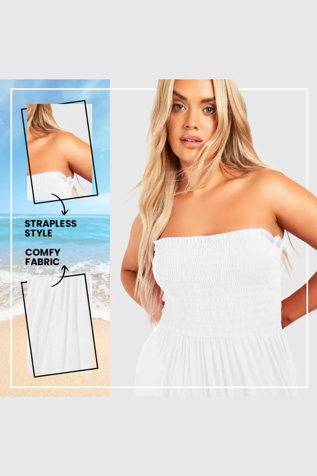 Women's Strapless Maxi Dress