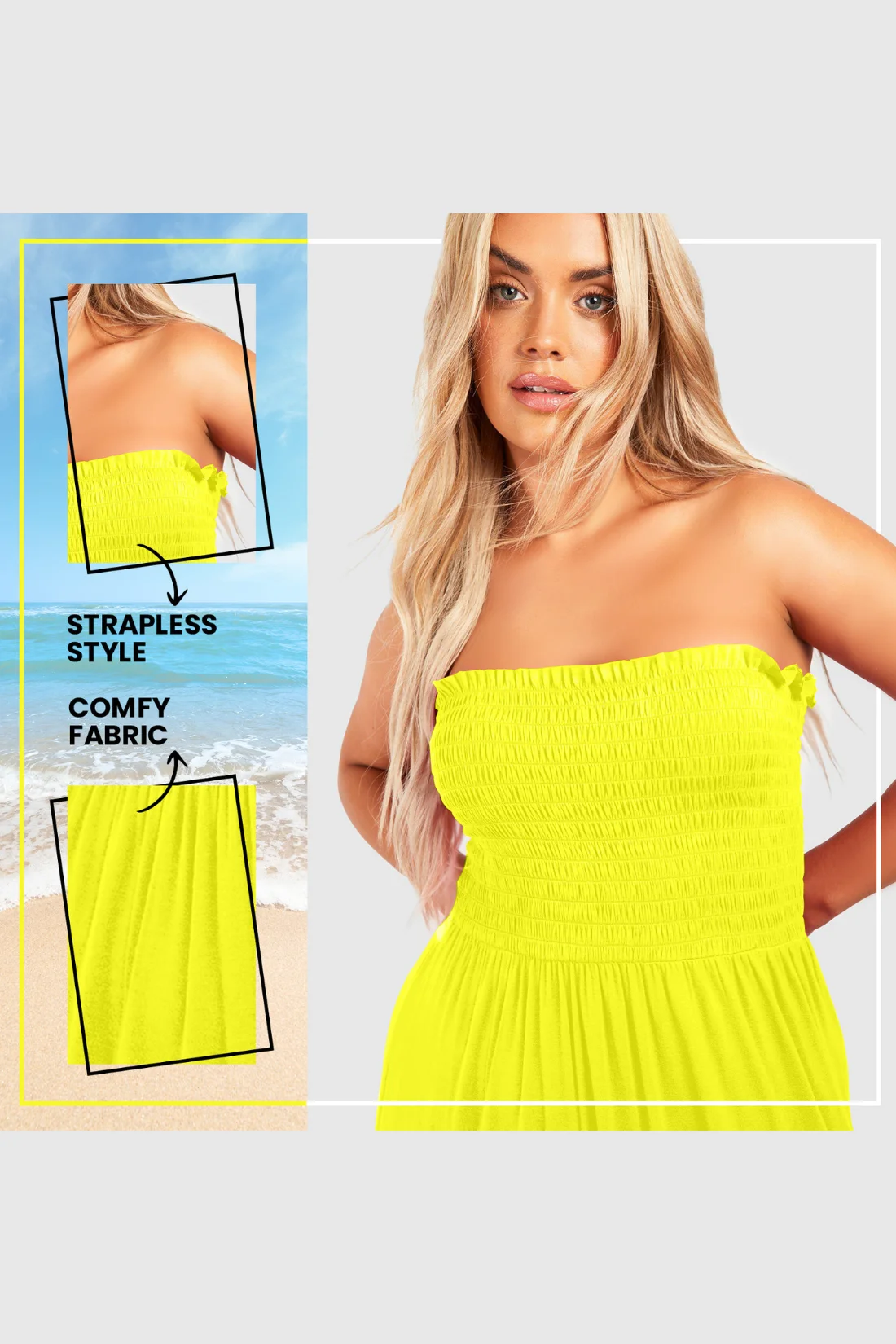 Women's Strapless Maxi Dress