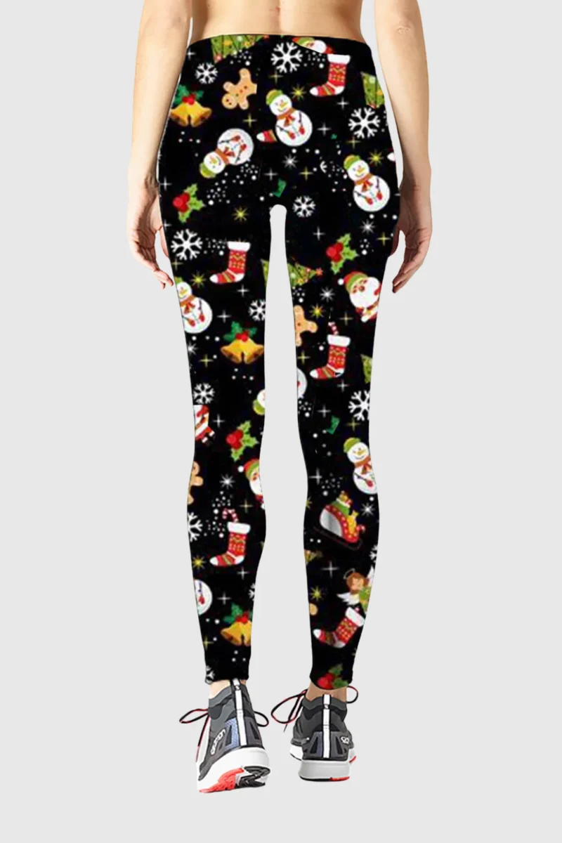 Angel Snowman Christmas Leggings