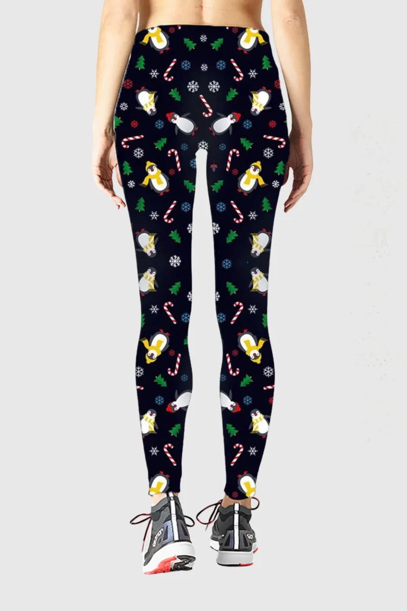 Penguin Scarf Christmas Leggings