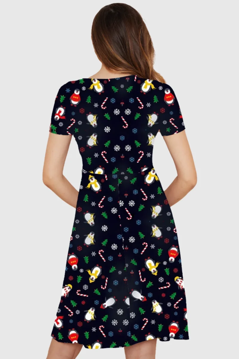 Penguin Scarf Midi Dress