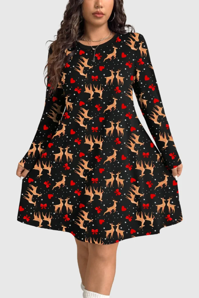 Reindeer Love Christmas Dress