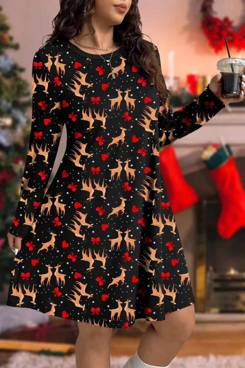 Reindeer Love Christmas Dress