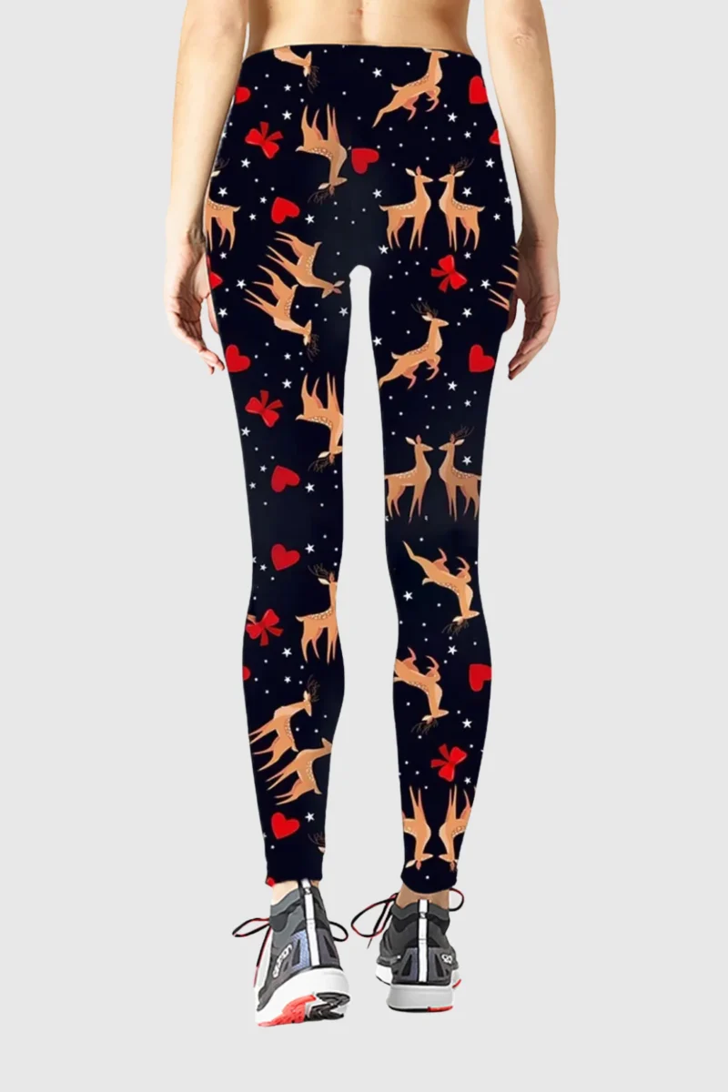 Reindeer Love Christmas Leggings