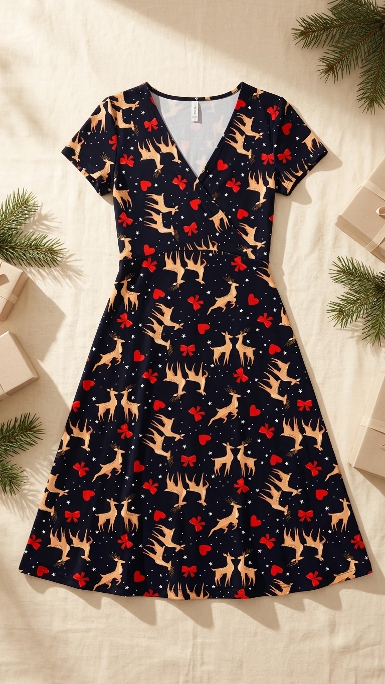 Reindeer Love Midi Dress