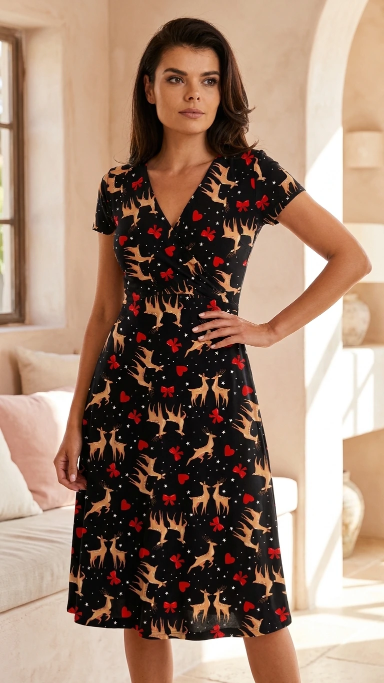 Reindeer Love Midi Dress