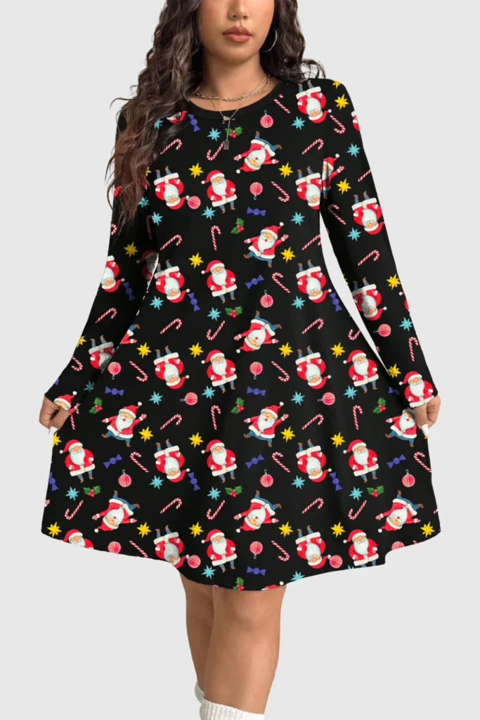 Santa Candy Christmas Dress