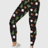 Santa Face Tree Christmas Leggings