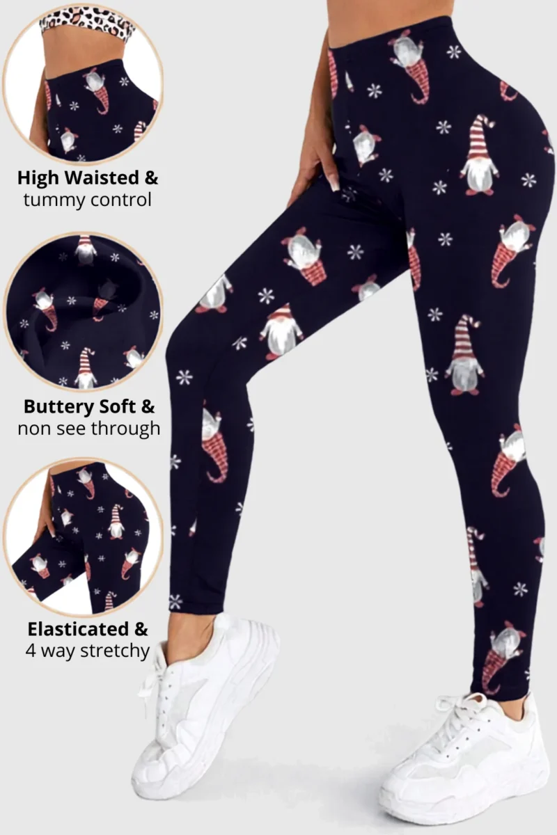 Santa Long Hat Christmas Leggings