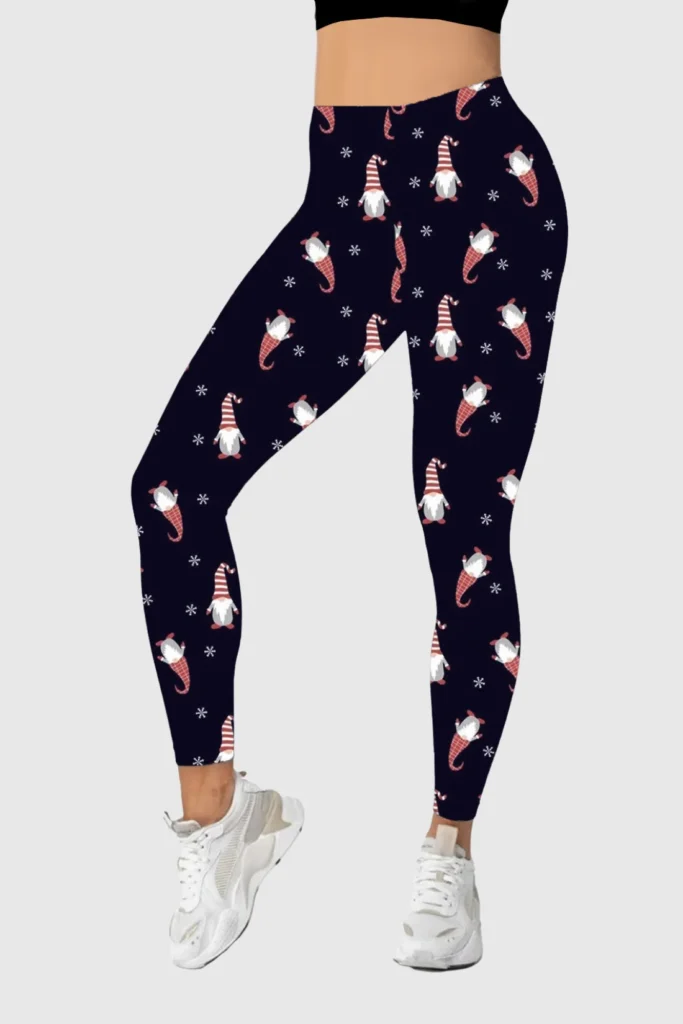 Santa Long Hat Christmas Leggings