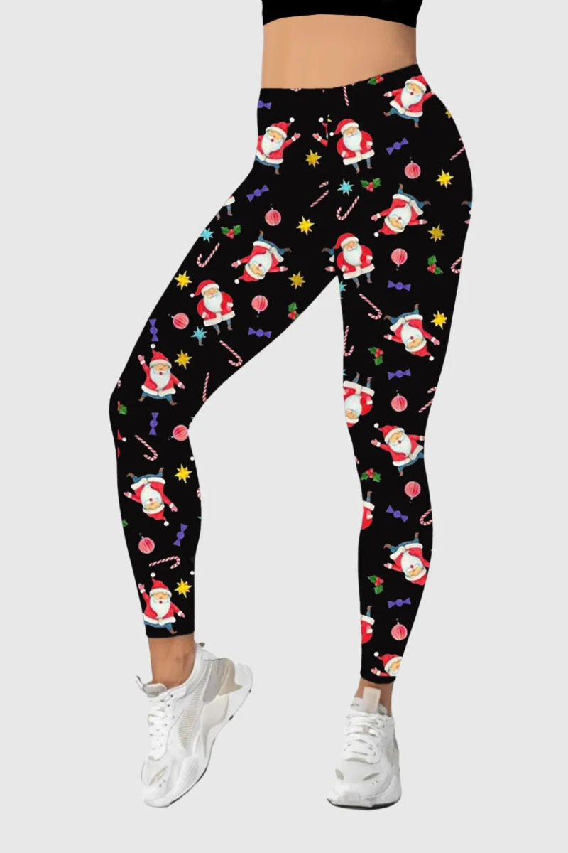 Santa Stick Christmas Leggings
