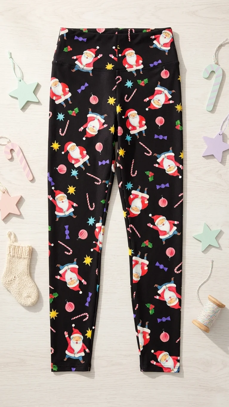 Santa Stick Christmas Leggings