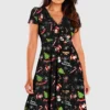 Snowflake Galaxy Midi Dress