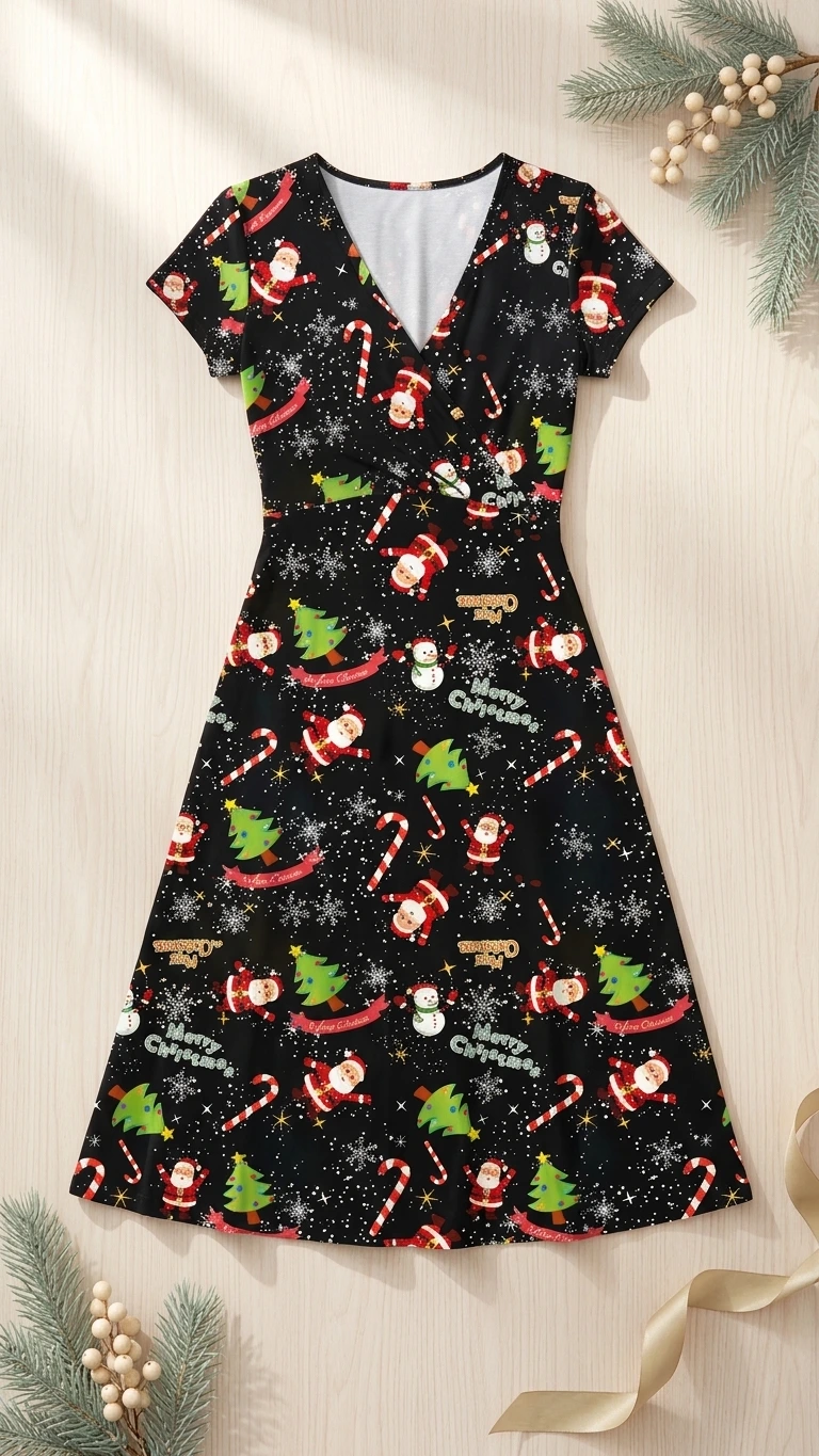 Snowflake Galaxy Midi Dress
