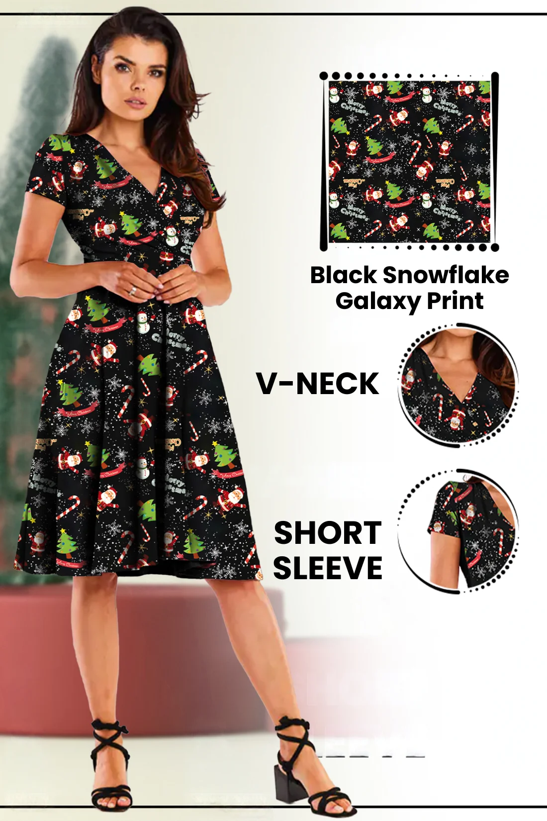 Snowflake Galaxy Midi Dress