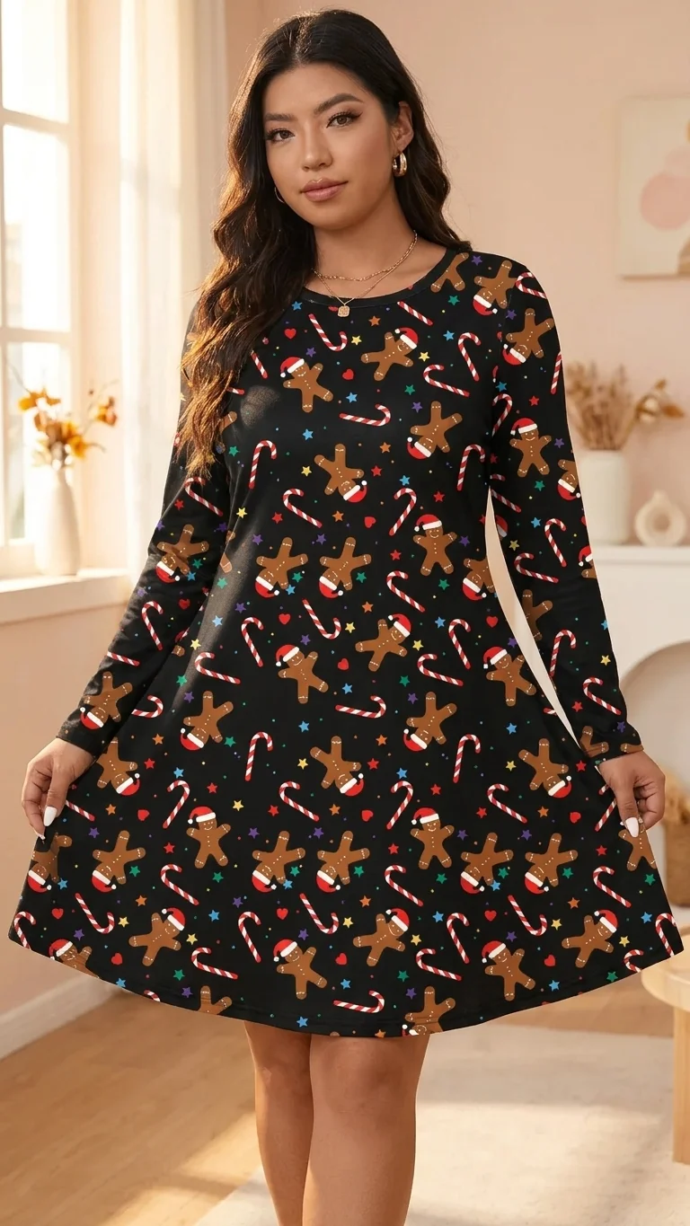 Star Gingerbread Christmas Dress