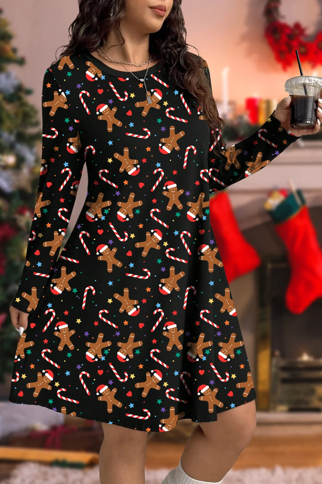 Star Gingerbread Christmas Dress