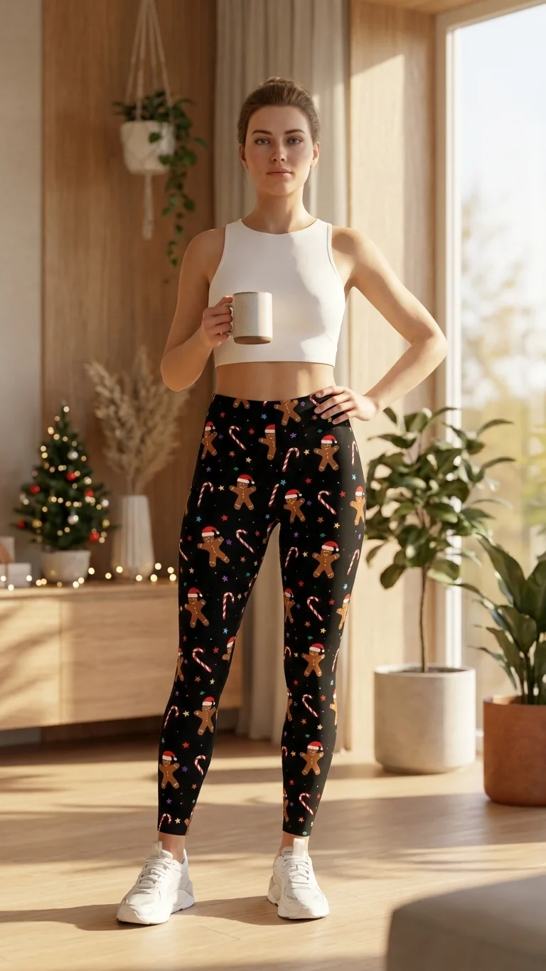 Stick Stars Christmas Leggings