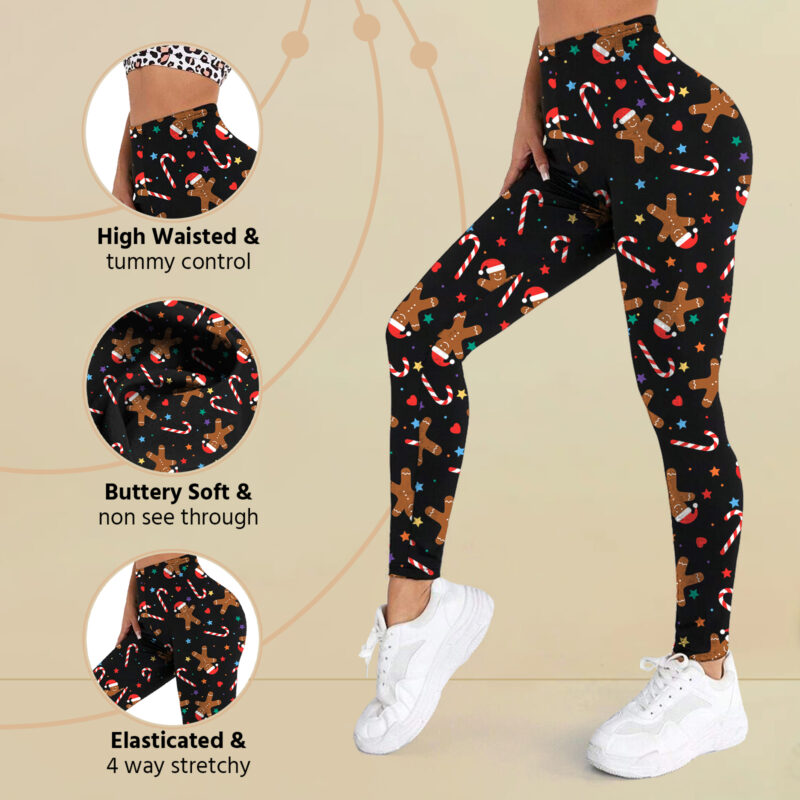 Stick Stars Christmas Leggings