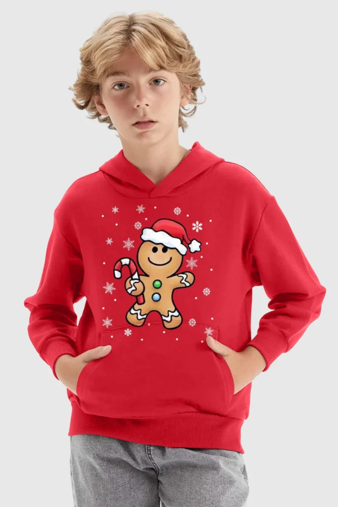 Kids Xmas Ginger Hat Hoodie