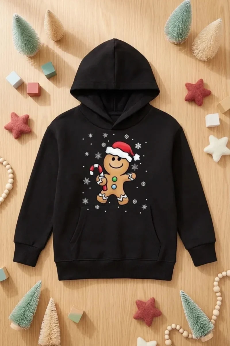 Kids Xmas Ginger Hat Hoodie