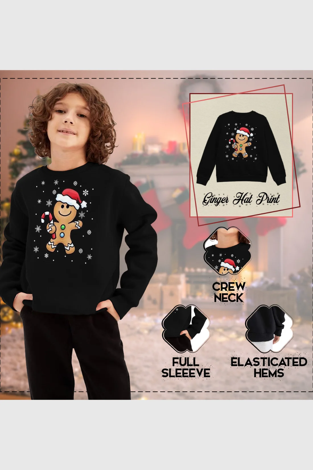 Ginger Hat Christmas Sweatshirt