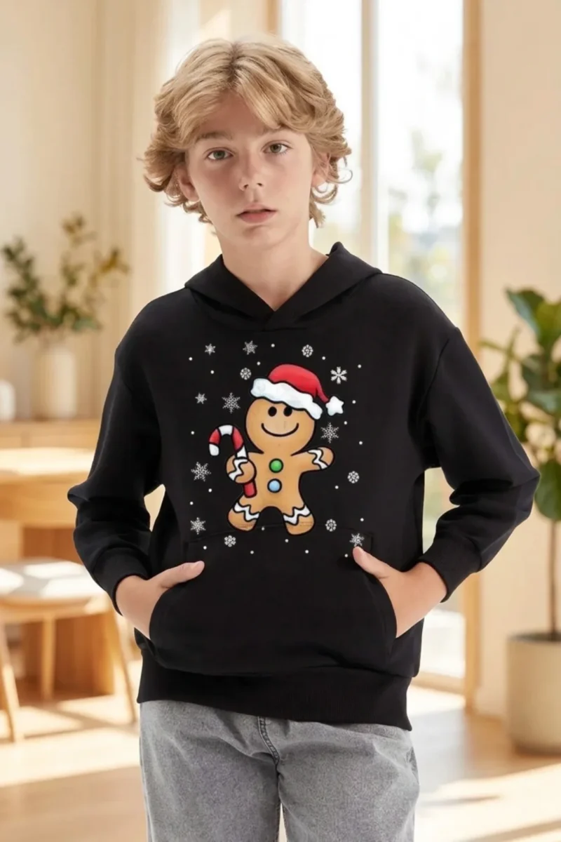 Kids Xmas Ginger Hat Hoodie
