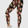 Gingerbread Bow Snowflake Leggings