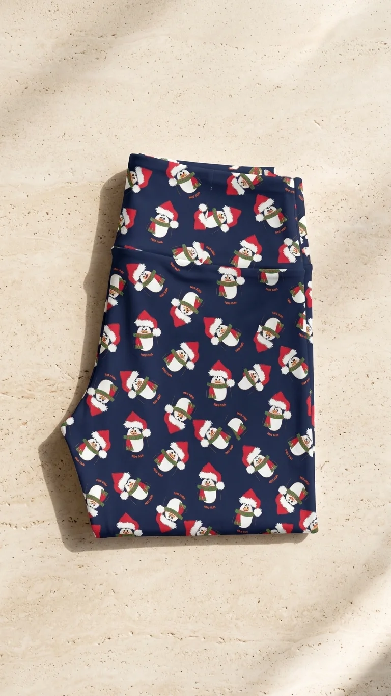 Hat Penguin Christmas Leggings