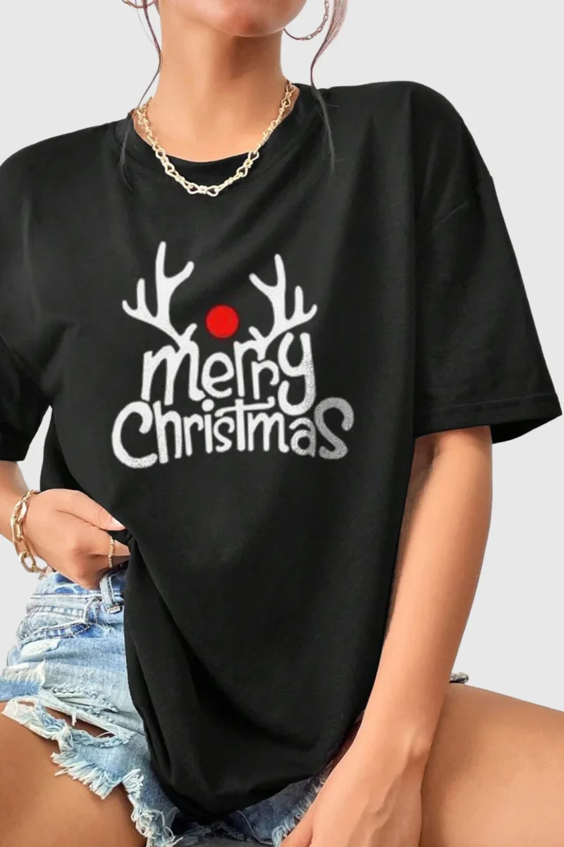 Merry Xmas Antler T-Shirt