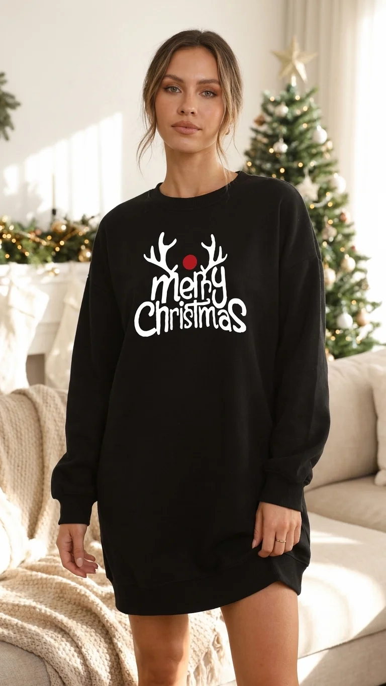 Merry Xmas Antler Sweatshirt