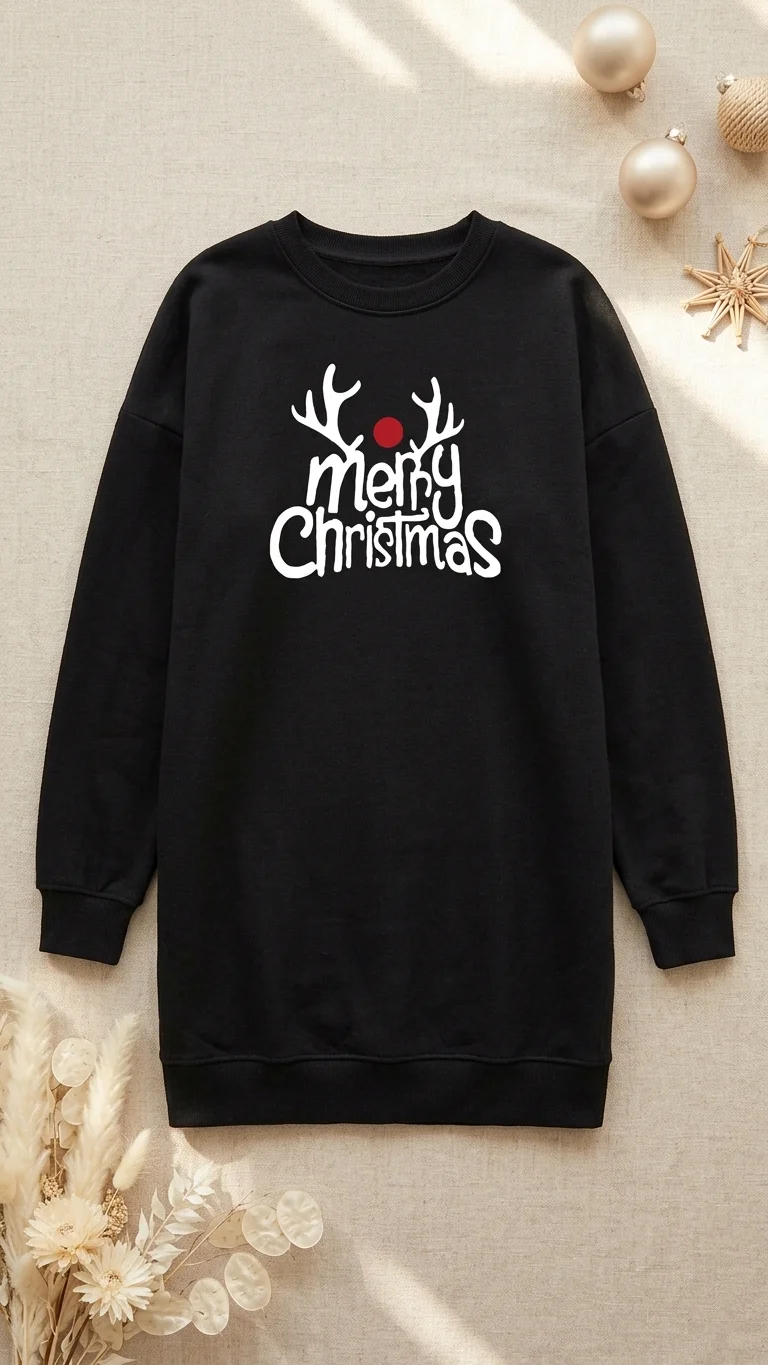 Merry Xmas Antler Sweatshirt