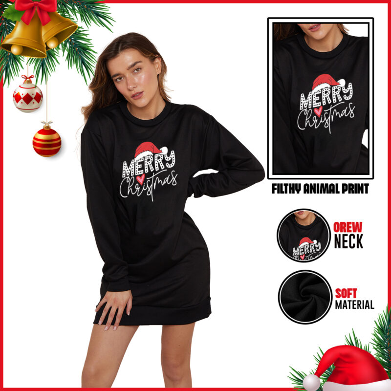 Merry Xmas Red Heart Sweatshirt