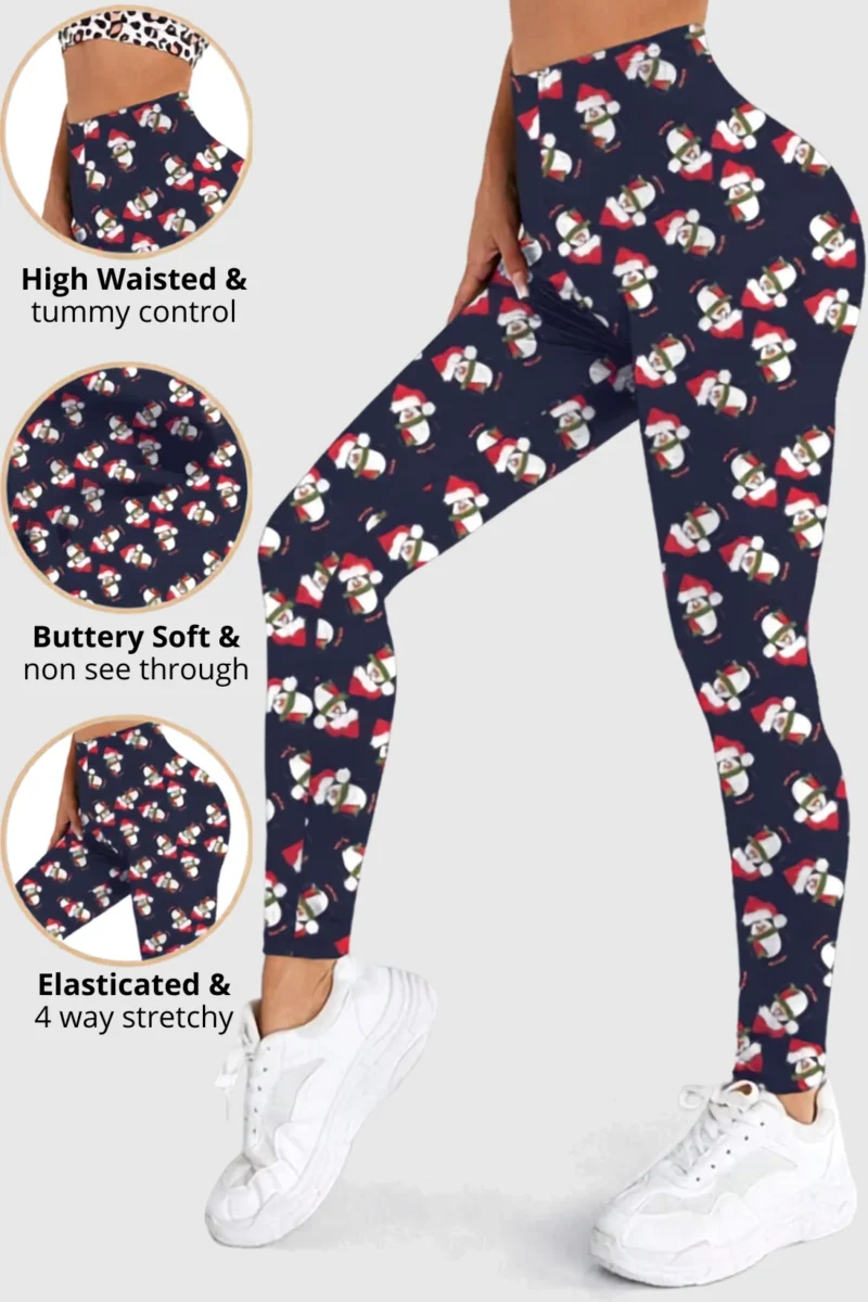 Hat Penguin Christmas Leggings