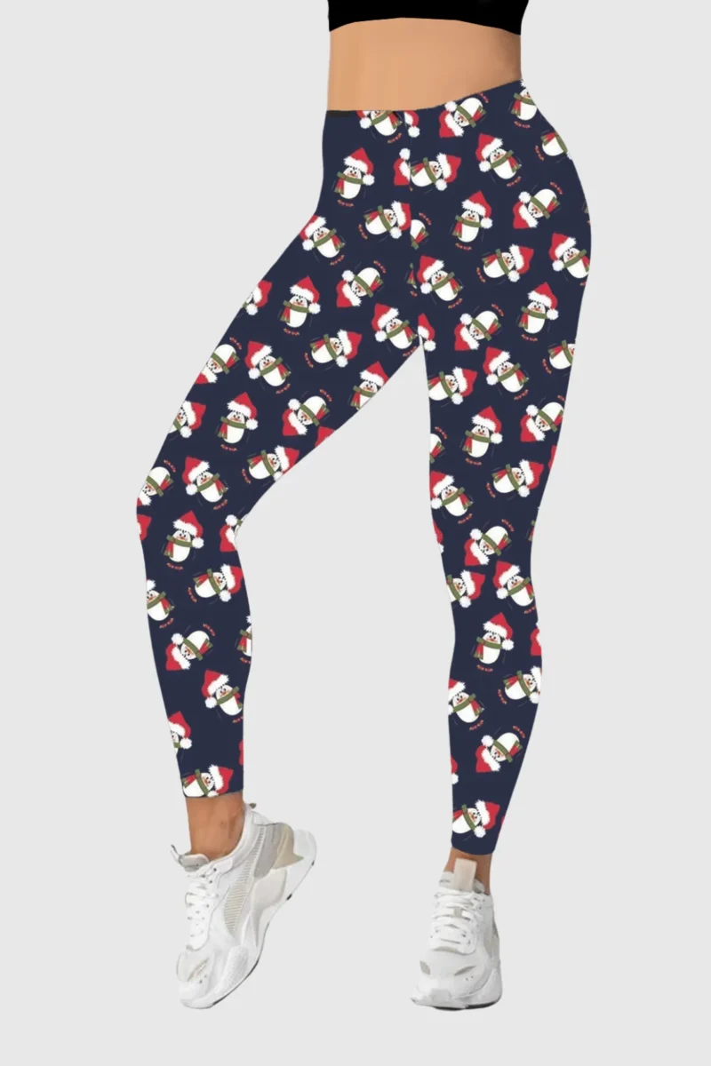 Hat Penguin Christmas Leggings