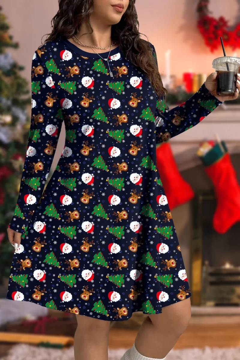 Santa Face Christmas Dress