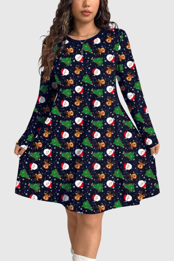 Santa Face Christmas Dress