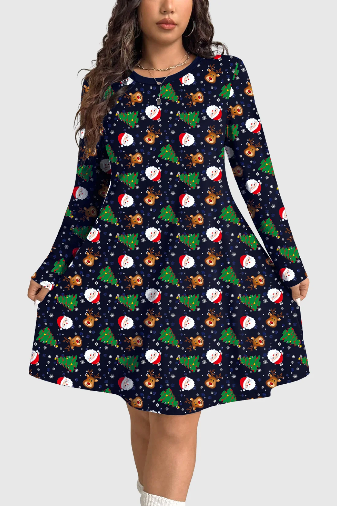 Santa Face Christmas Dress