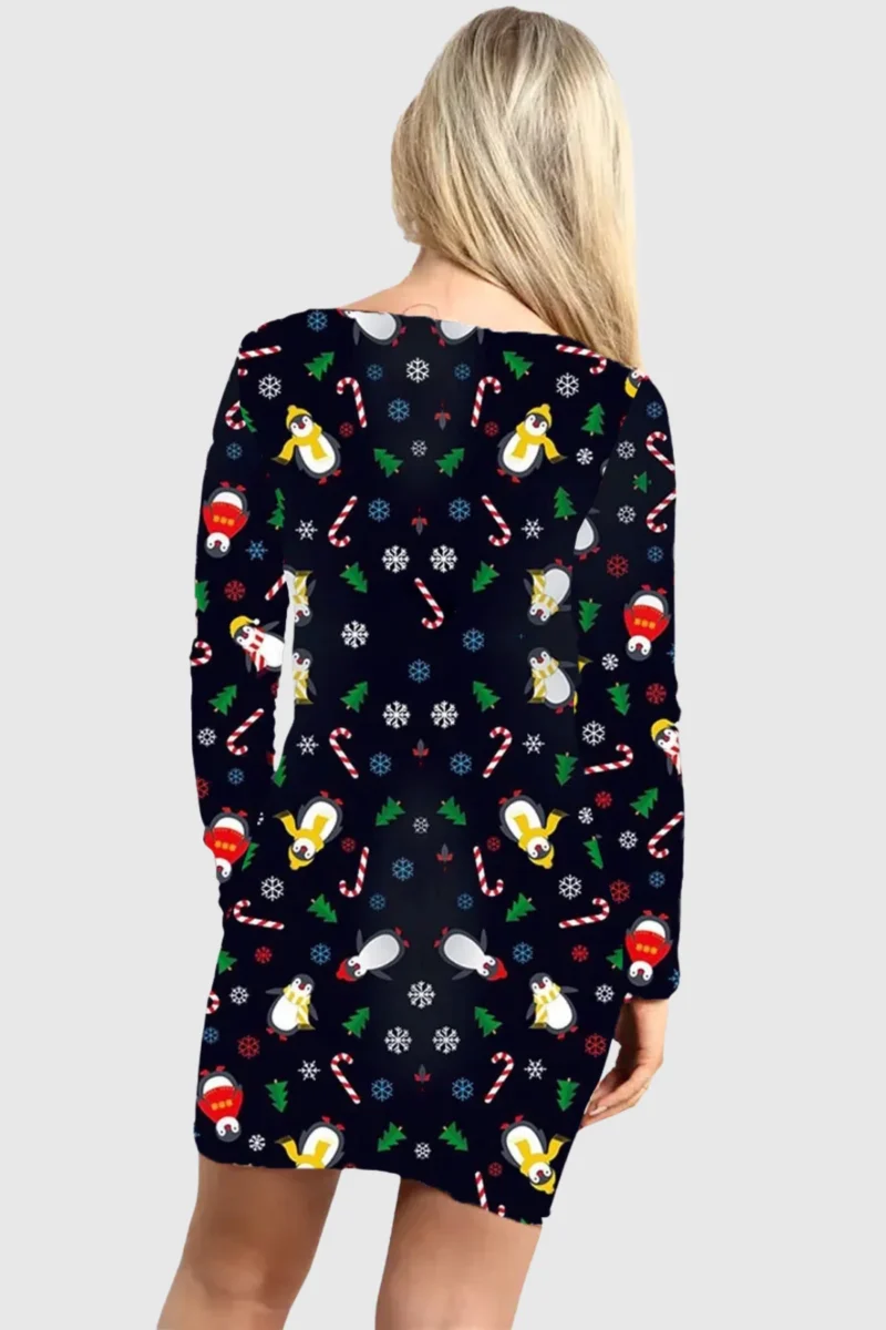 Penguin Scarf Christmas Dress